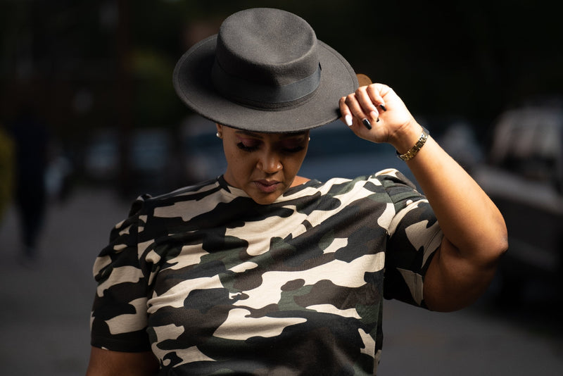 Camo Short Sleeve Top - Noli-Fashion