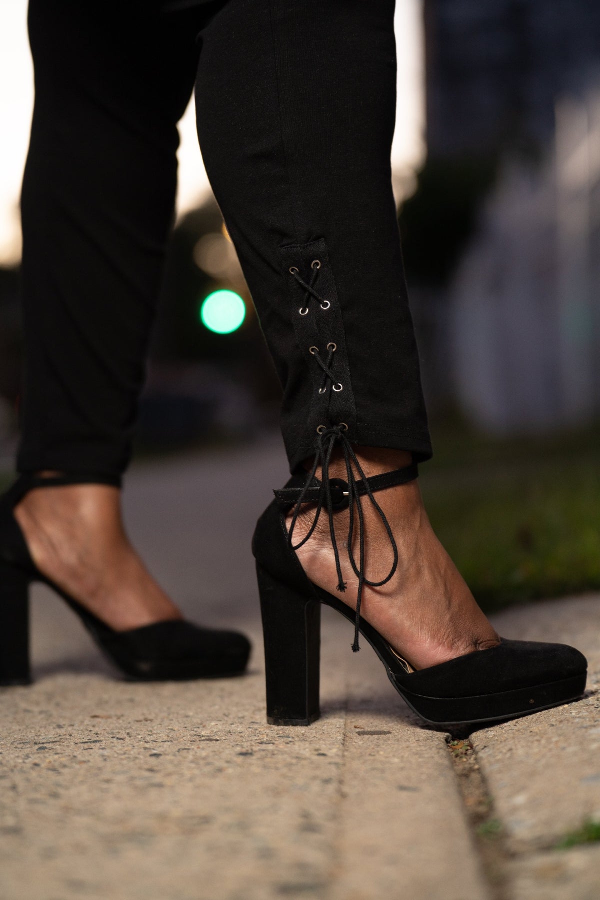 Laced Up Leggings - Noli-Fashion